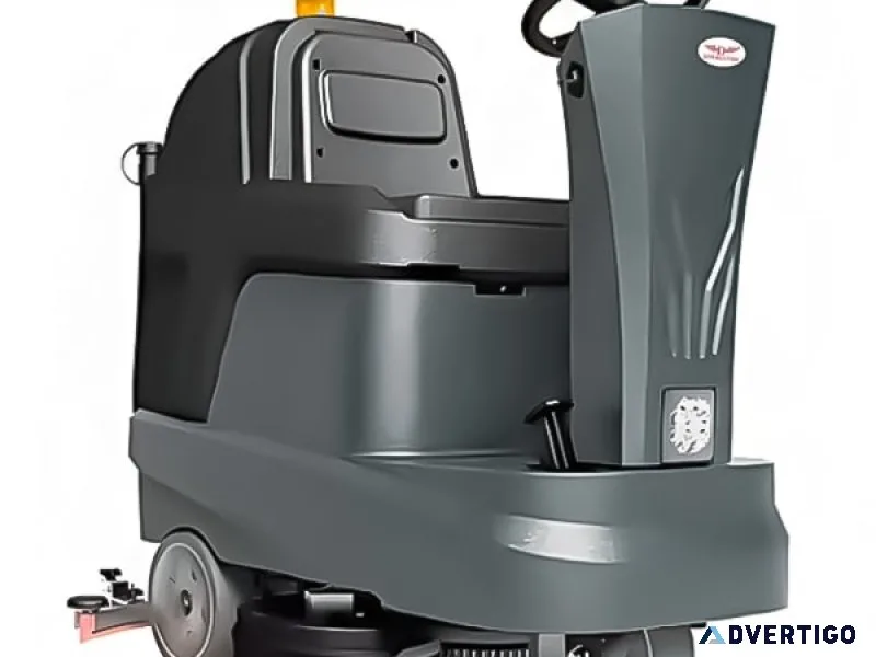 Ride on scrubber drier