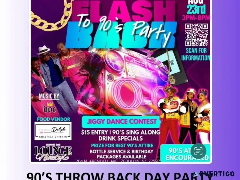90’s throw back day party for the grown & fly