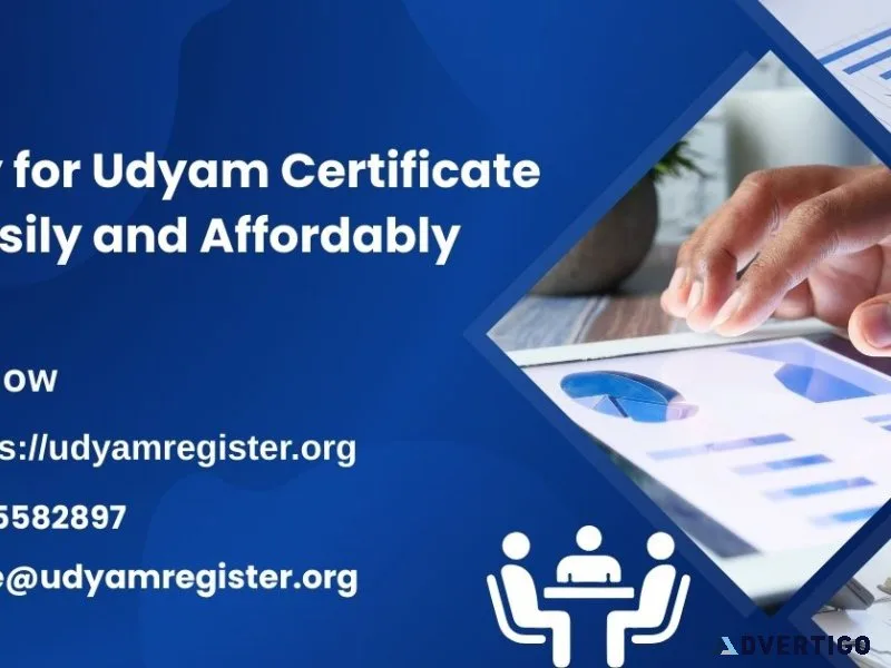 Apply for udyam certificate easily and affordably
