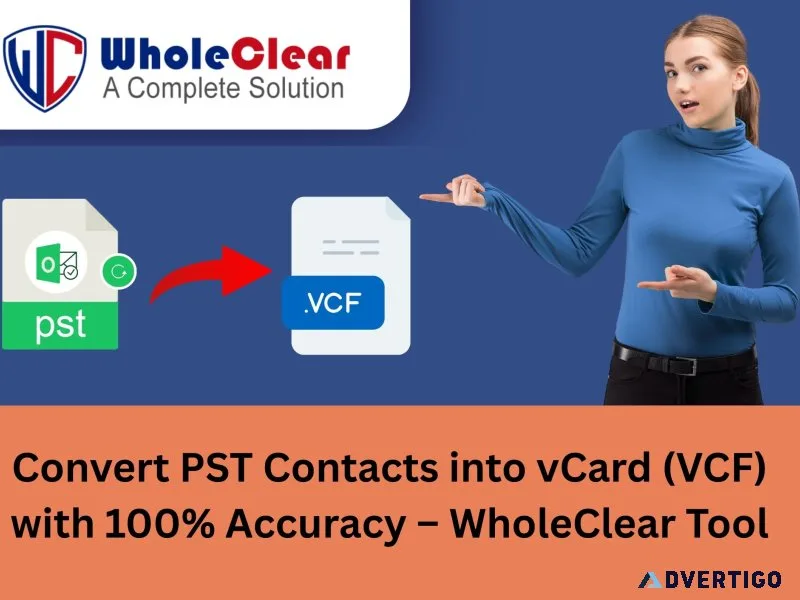 Convert pst contacts into vcard (vcf) with 100% accuracy