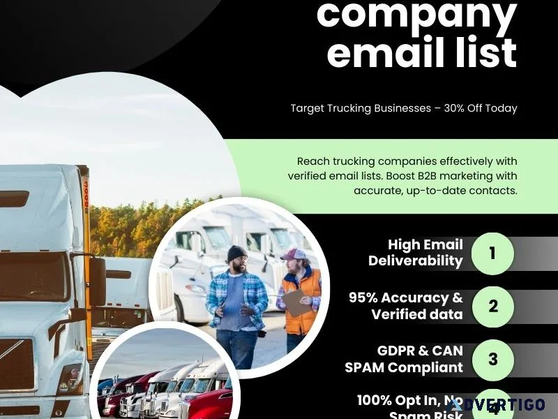 Target trucking businesses – 30% off today
