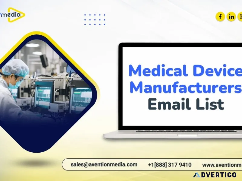 Medical device manufacturers email list