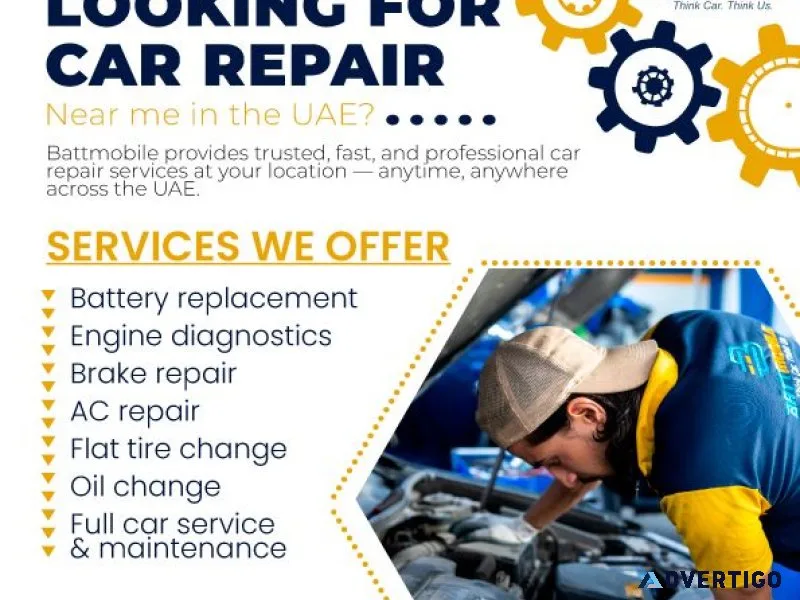 Reliable car repair at your doorstep in uae – battmobile