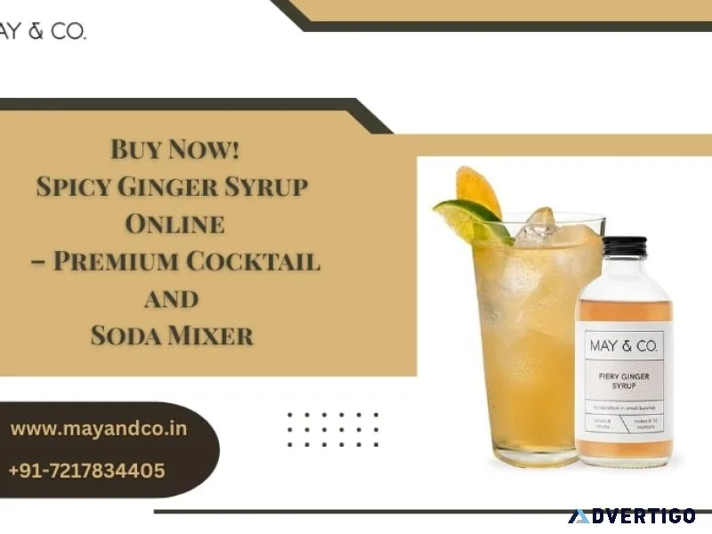 Buy spicy ginger syrup online – premium cocktail and soda mixer