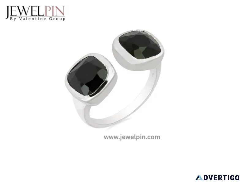 Buy wholesale silver big stone ring from jewelpin