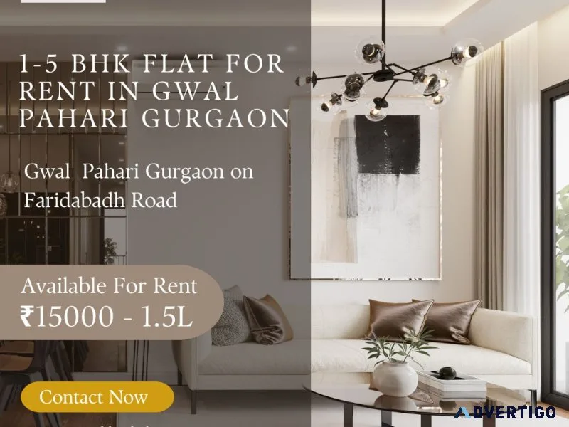 1-5 bhk flat for rent in gwal pahari gurgaon | khushal propertie