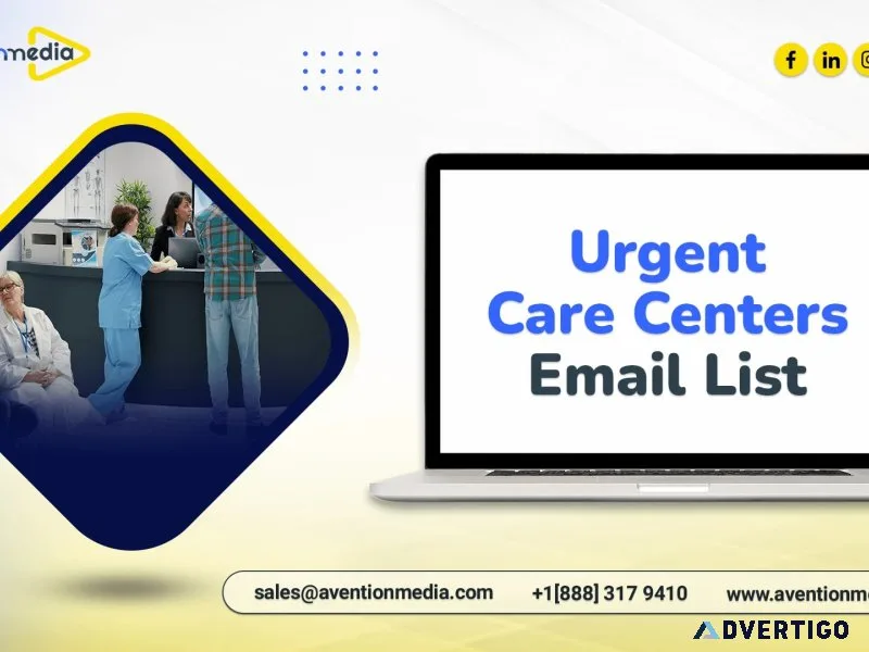 Buy 100% verified urgent care centers email list