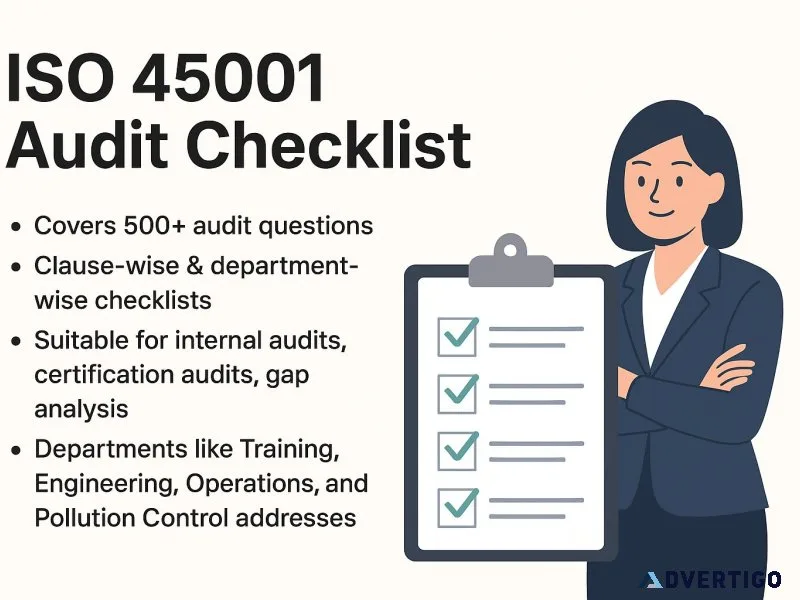 Iso 45001 editable checklist – complete oh&s audit solution