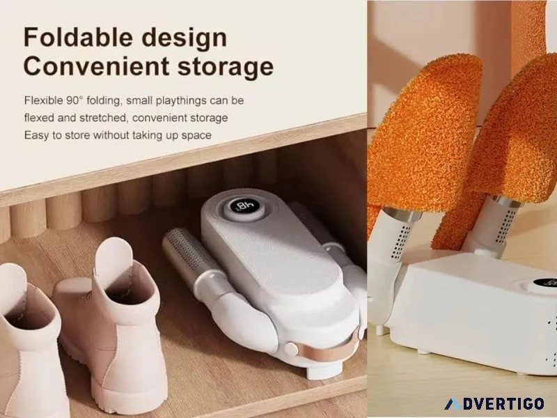 Portable & foldable shoe dryer
