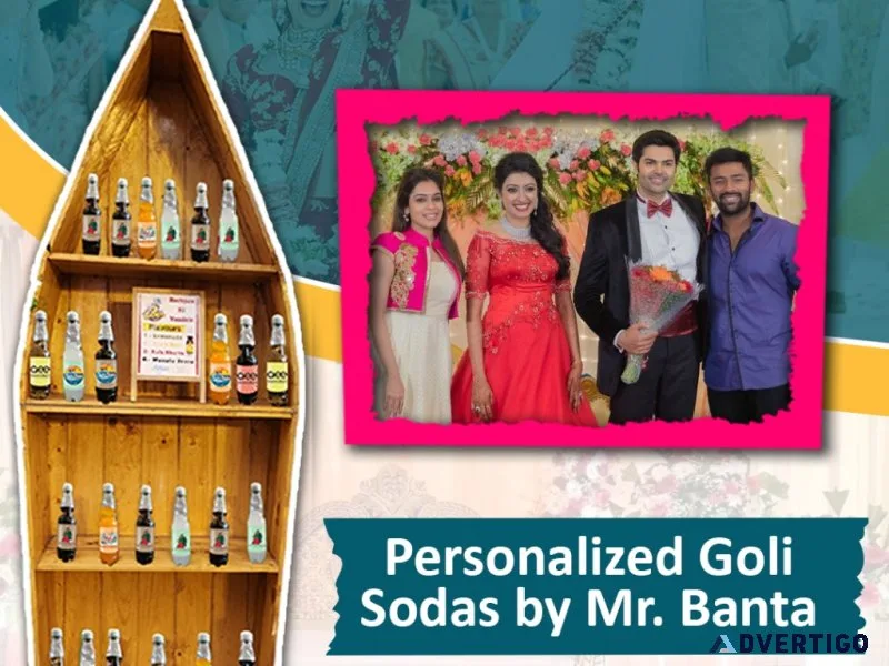 Spark joy at your wedding reception with customized goli sodas