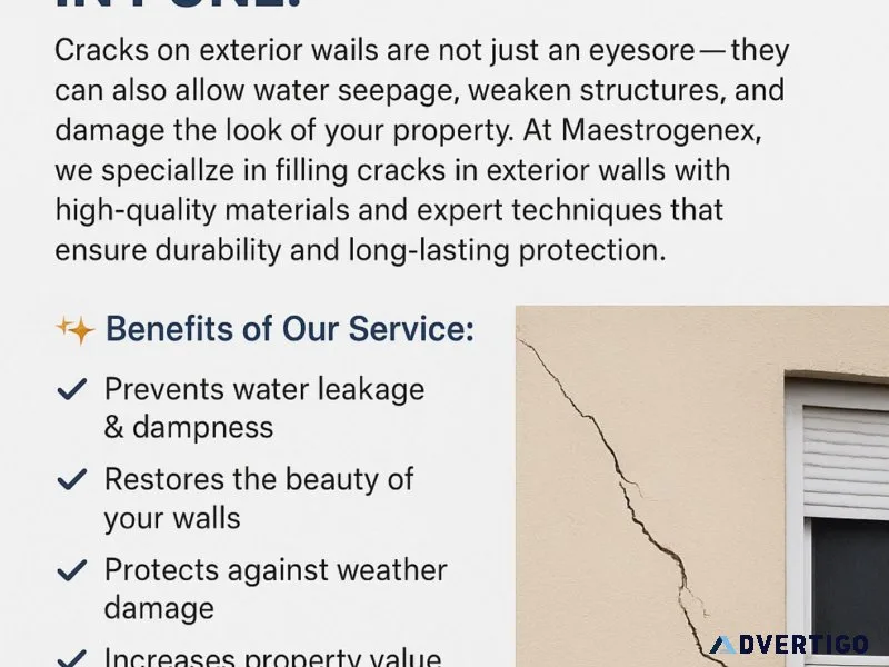 Filling cracks exterior service in pune |maestrogenex