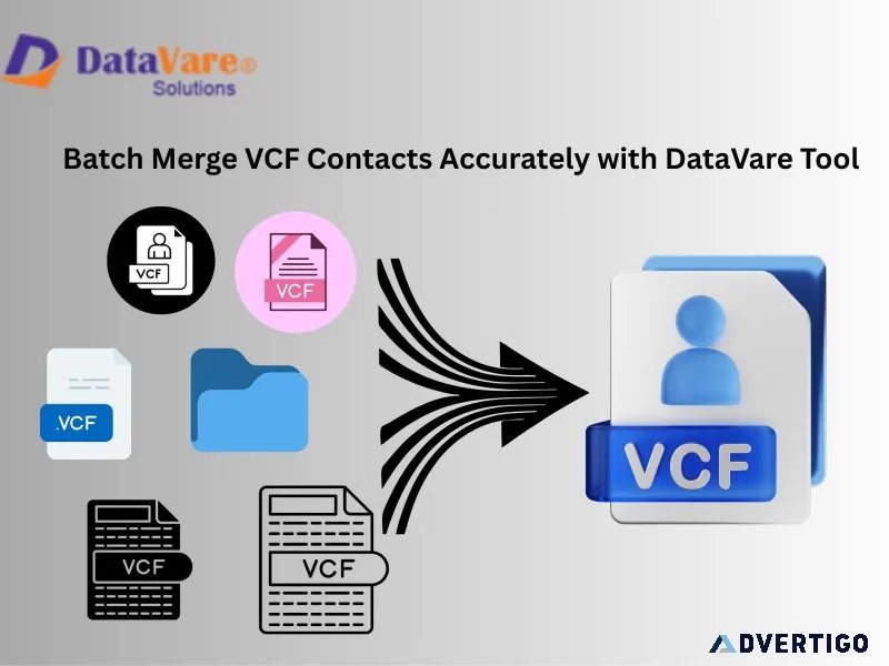 Batch merge vcf contacts accurately with datavare tool