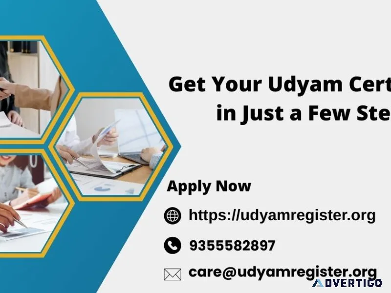 Get your udyam certificate in just a few steps