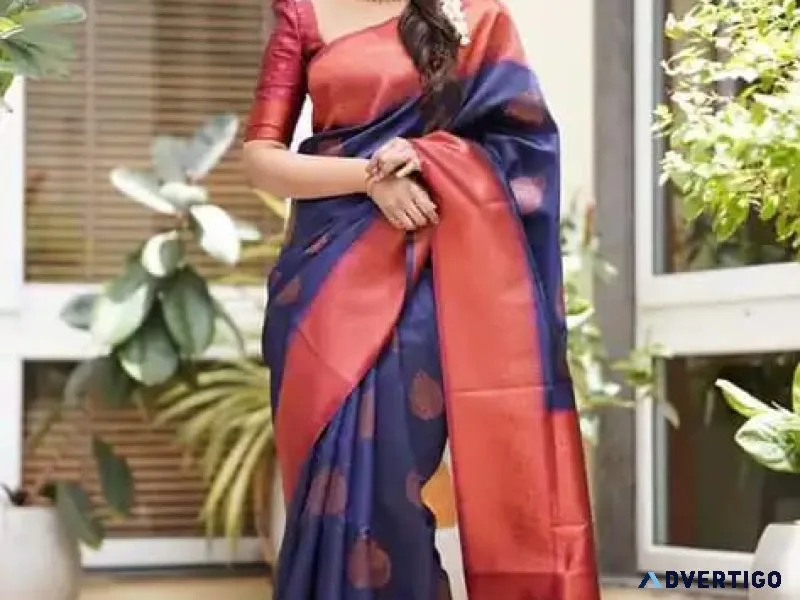 Svaraa: women printed saree with cont…