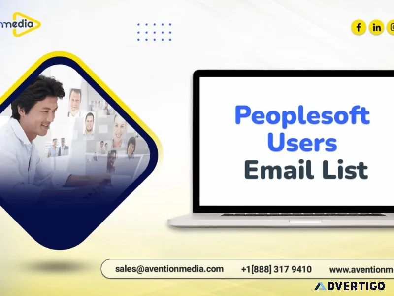 Boost marketing now with our peoplesoft users email list