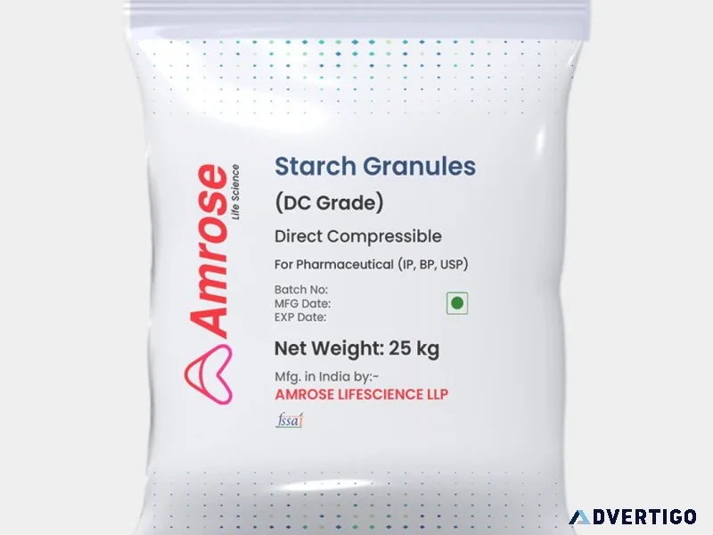 Buy starch granules – pharma and food grade available