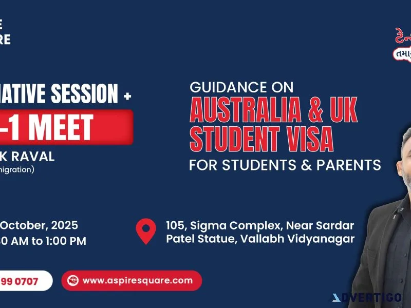 Informative session in vadodara – study in australia & uk with e
