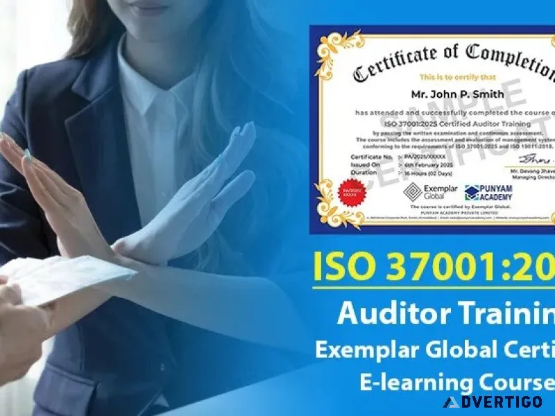 Iso 37001 auditor course online by punyam academy
