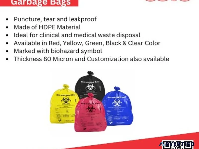 Heavy-duty biohazard bags for hospitals & labs