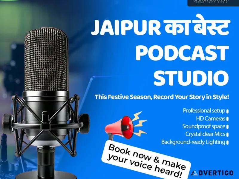 Podcast studio on rent near me | handicrunch jaipur