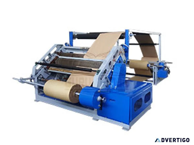 Oblique type paper corrugating machine