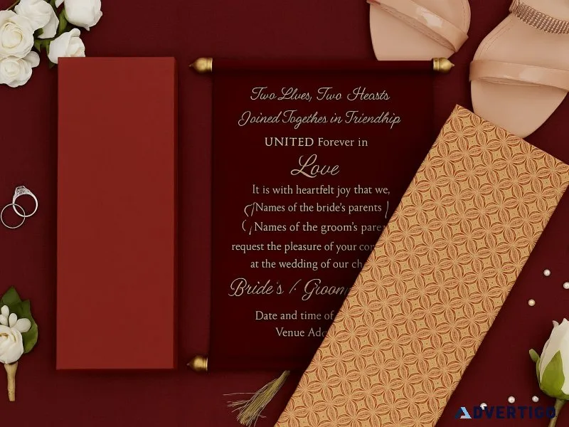 Royal scroll wedding invitations | crafted to tell your story
