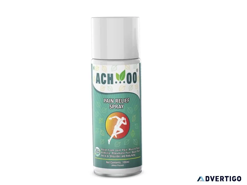 Achoo ayurvedic pain relief spray for joint & muscle pain
