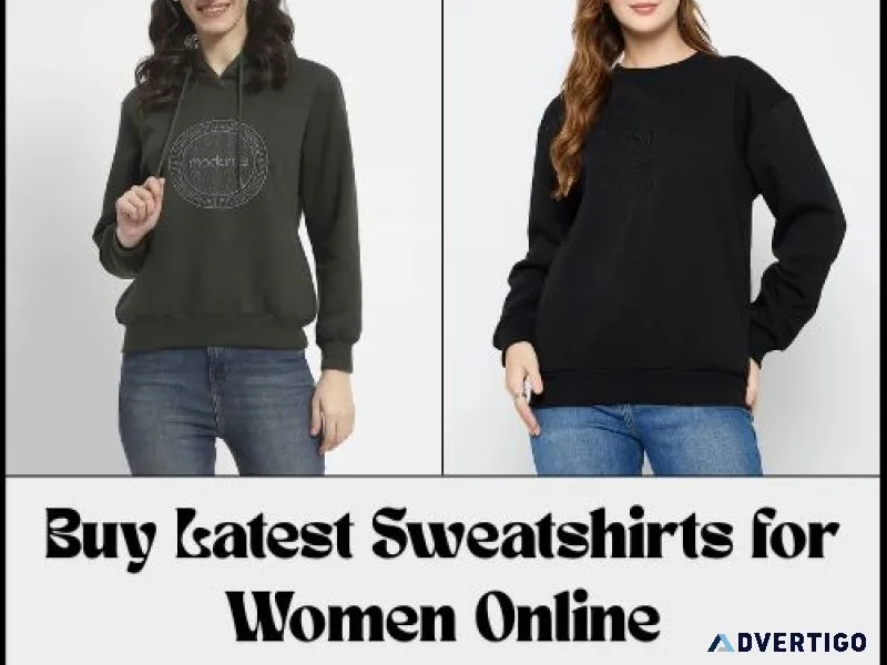 Buy latest sweatshirts for women online