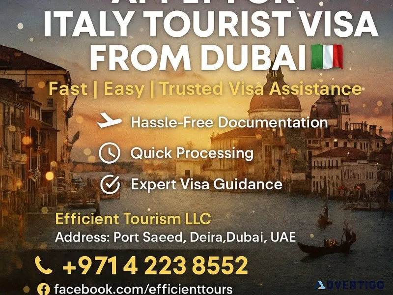 Your italian dream awaits – easy visa from dubai