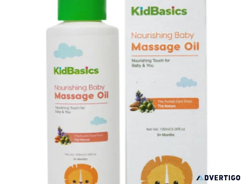 Gentle nourishment with kidbasics natural baby massage oil