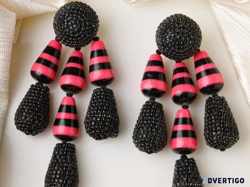 Elevate your look with stunning black earrings
