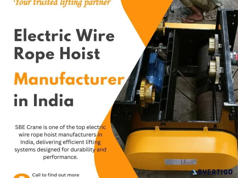 Electric wire rope hoist manufacturer in india – sbe crane