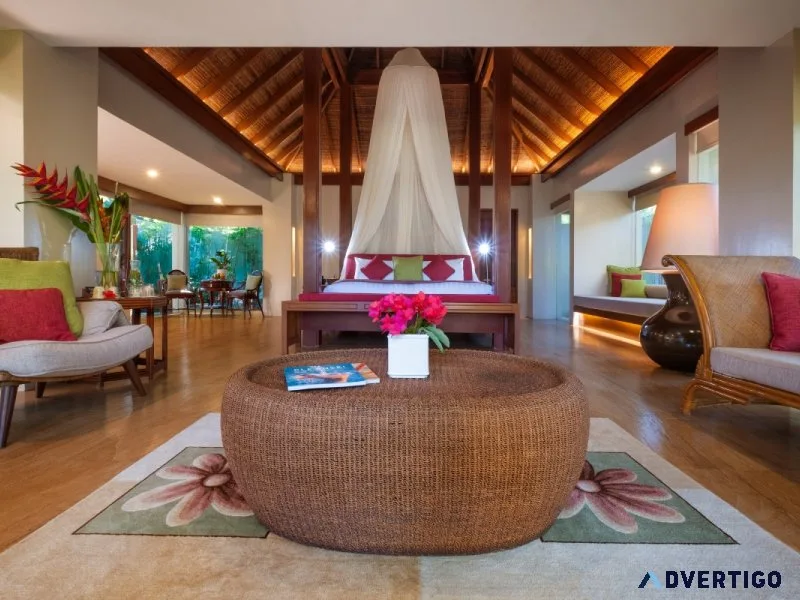 Luxury garden glass villa | upscale amenities & elegant interior