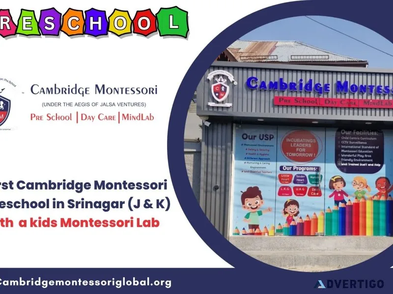 First cambridge montessori preschool in srinagar (j & k) with a