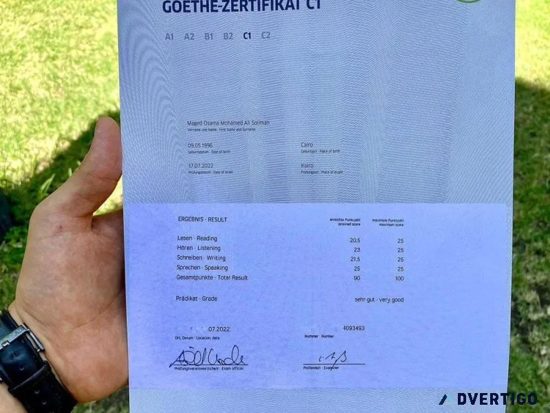 Whatsapp +31 6 8754685 buy registered goethe a1, a2, b1, b2, c1