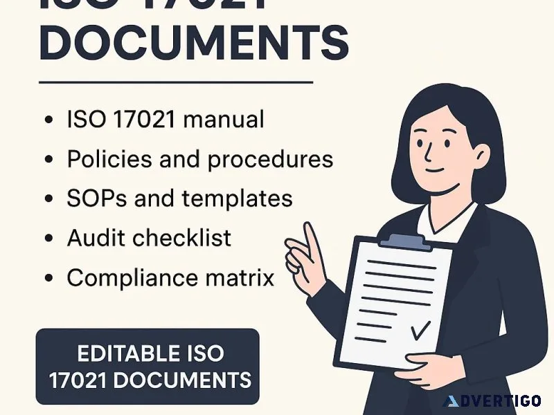 Iso 17021 documents- manual, procedures & audit checklist