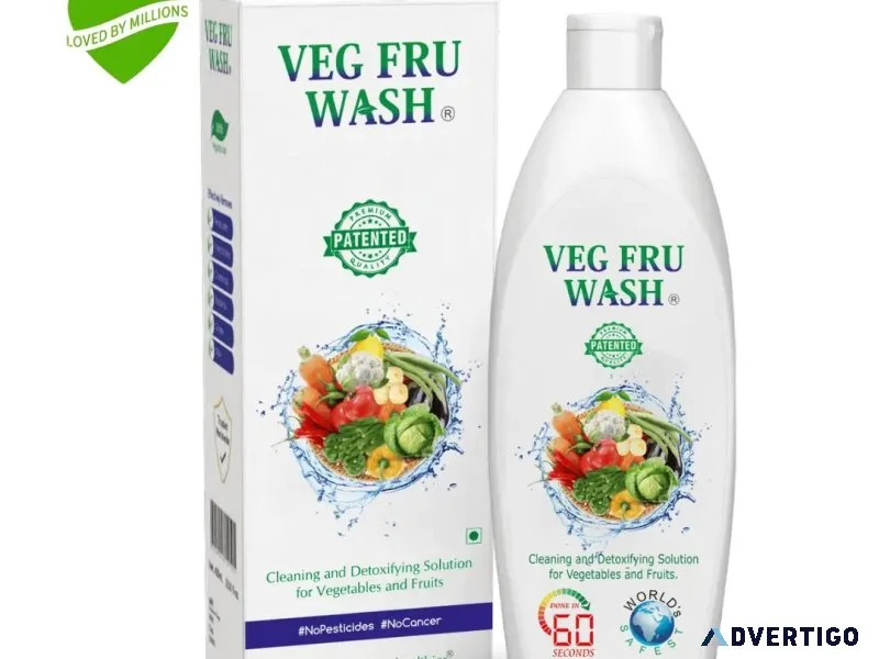 Natural fruit and vegetable wash – remove pesticides, wax & germ