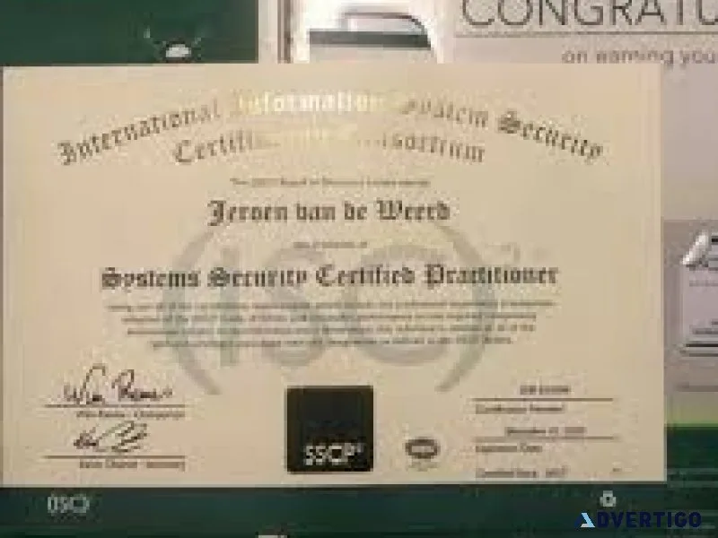 Whatsapp : +31 6 87546855 obtain original cissp certification