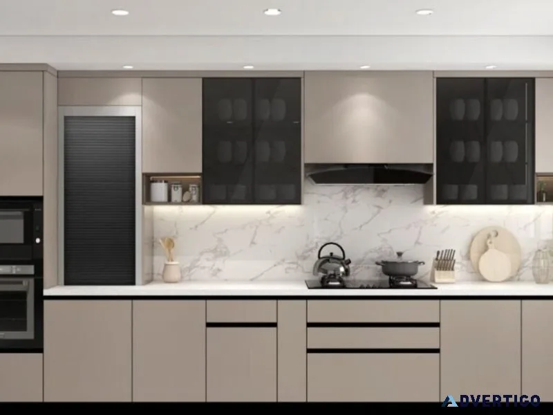 Straight line kitchen layout
