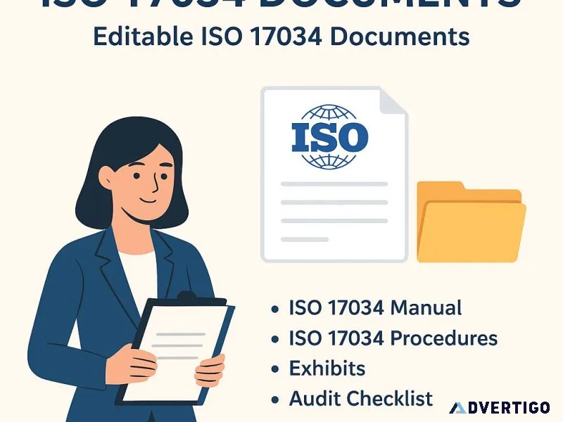 Readymade iso 17034 documents for reference material producers