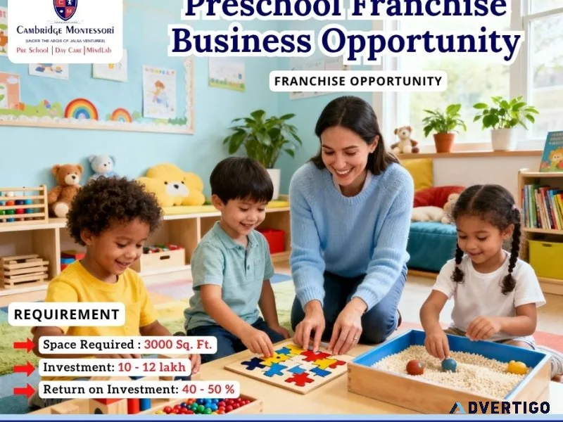 Preschool franchise business opportunity | montessori franchise