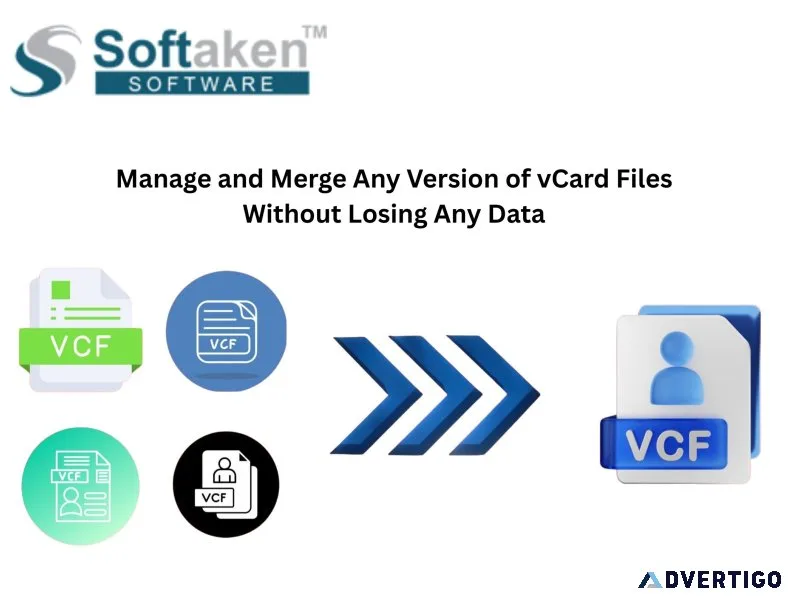 Manage and merge any version of vcard files without losing any d