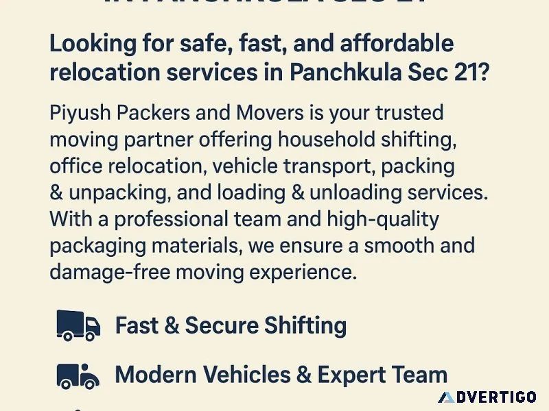 Piyush packers and movers – top packers and movers in panchkula