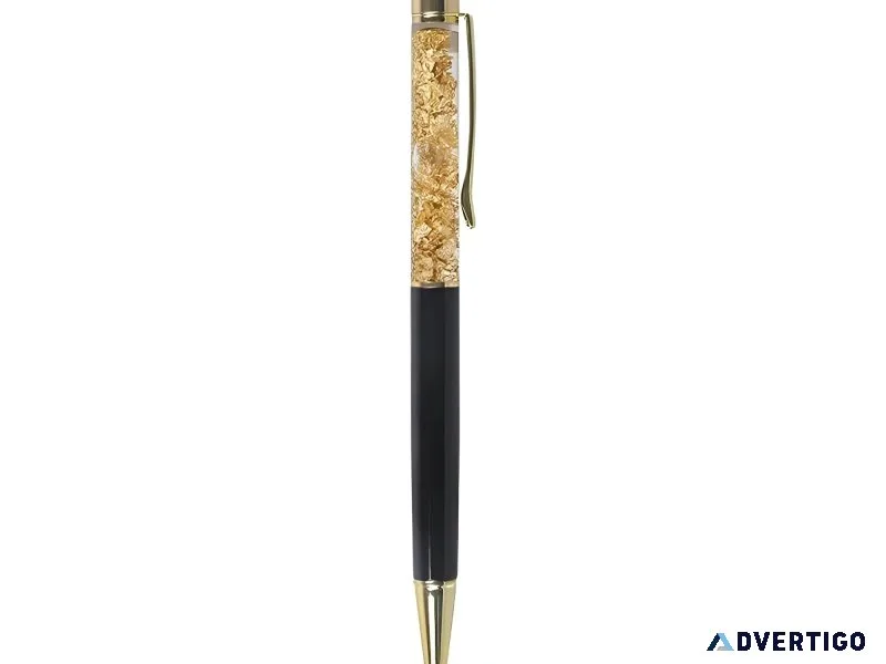 Personalized golden glitter pen