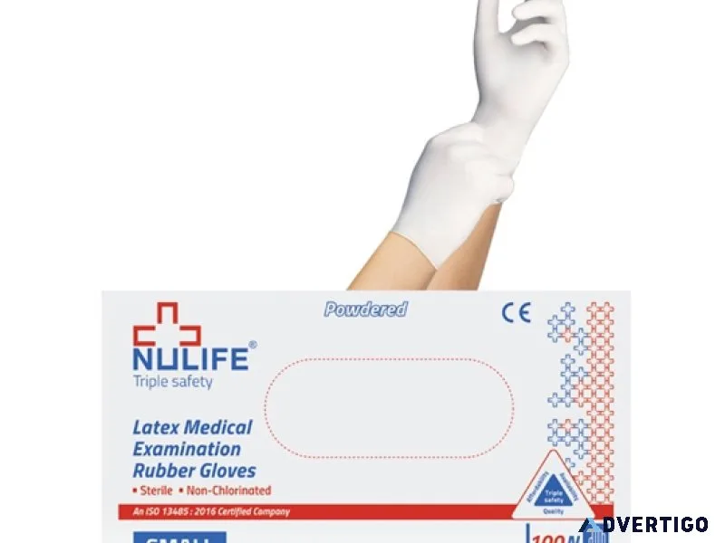 Premium latex gloves tested for skin comfort