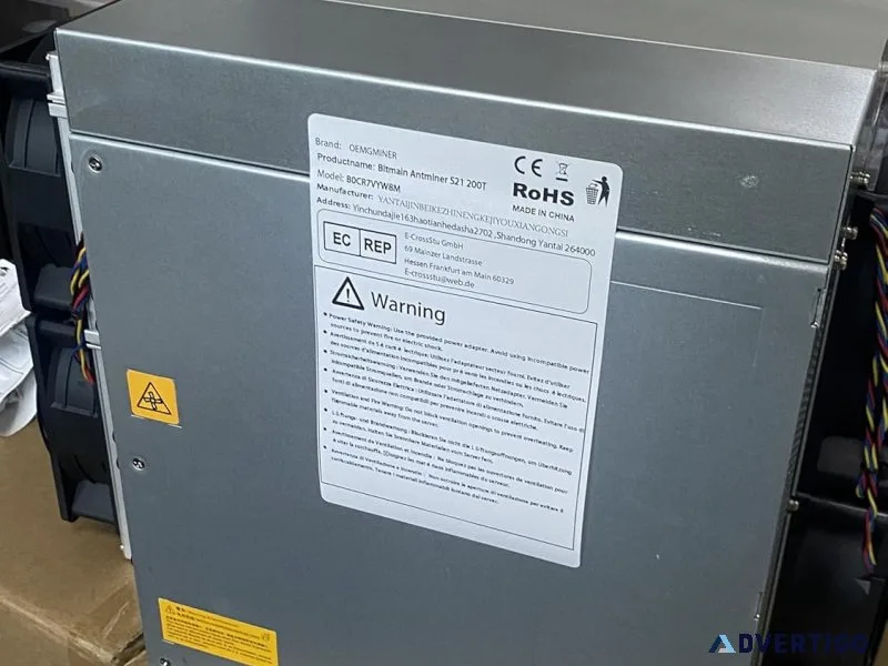Bitmain antminer s21 200t 3500w 220-277v btc/bch