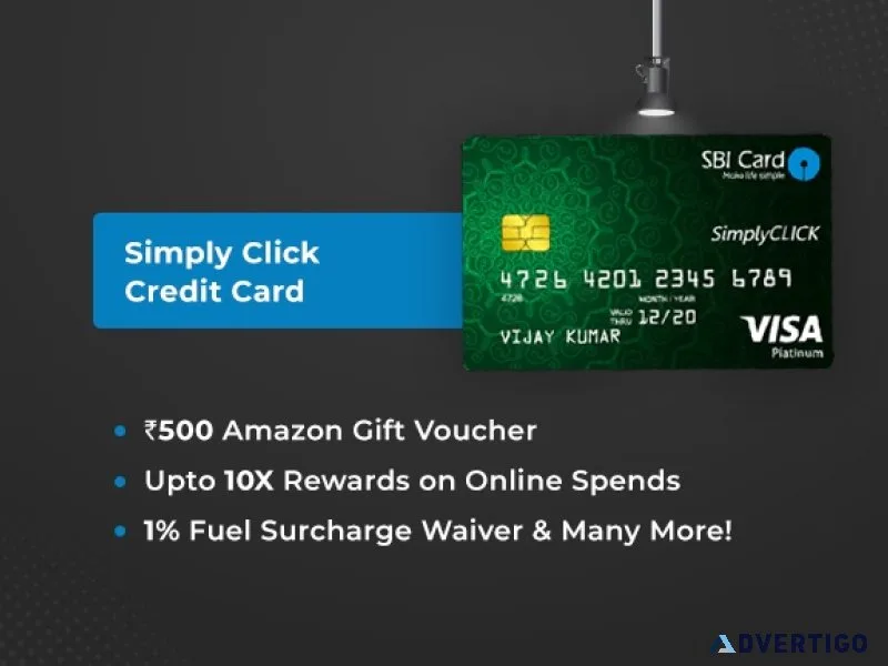 Sbi simply click credit card - an entry level credit card design