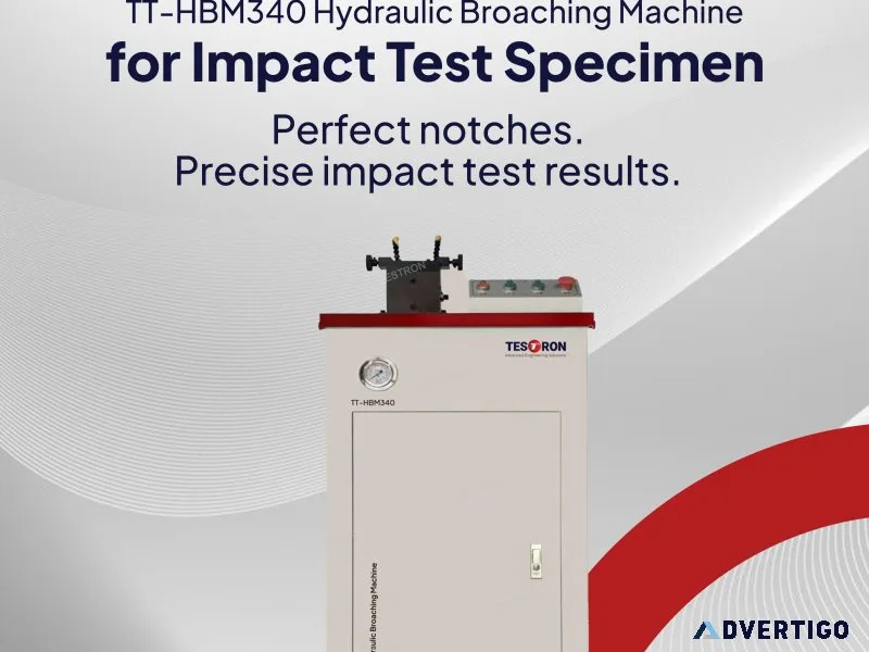 Tt-hbm340 hydraulic broaching machine for impact test specimen