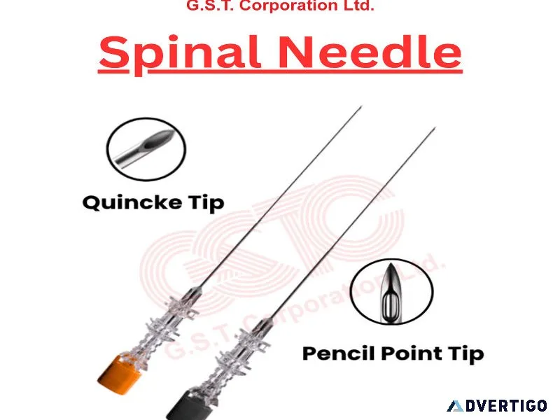 Gstc reliable spinal needle for clinical application