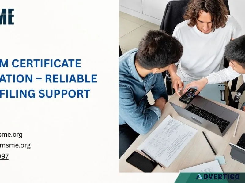 Udyam certificate registration – reliable & fast filing support